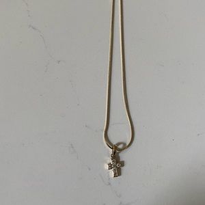Gold chain and cross